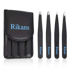 Rikans Precision Tweezers Set classic tips for quick, clean hair removal.