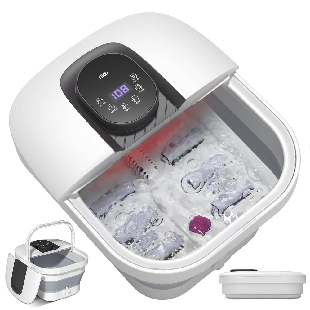 RIKE collapsible foot spa with heat and bubbles for home use