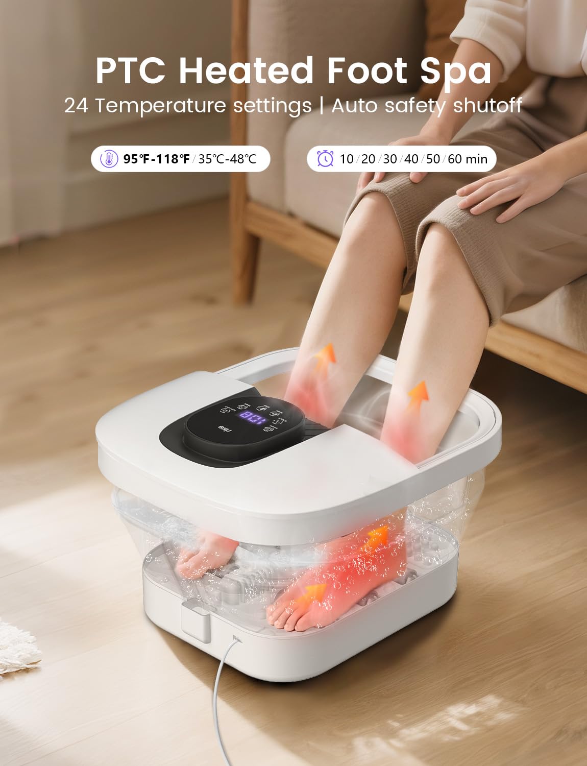 RIKE foot spa with red light care for soothing sessions