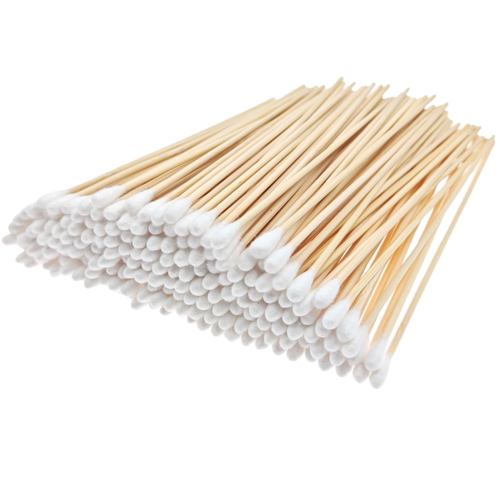 RIKWOG cotton swabs with a 6-inch handle for precise cleaning and makeup application