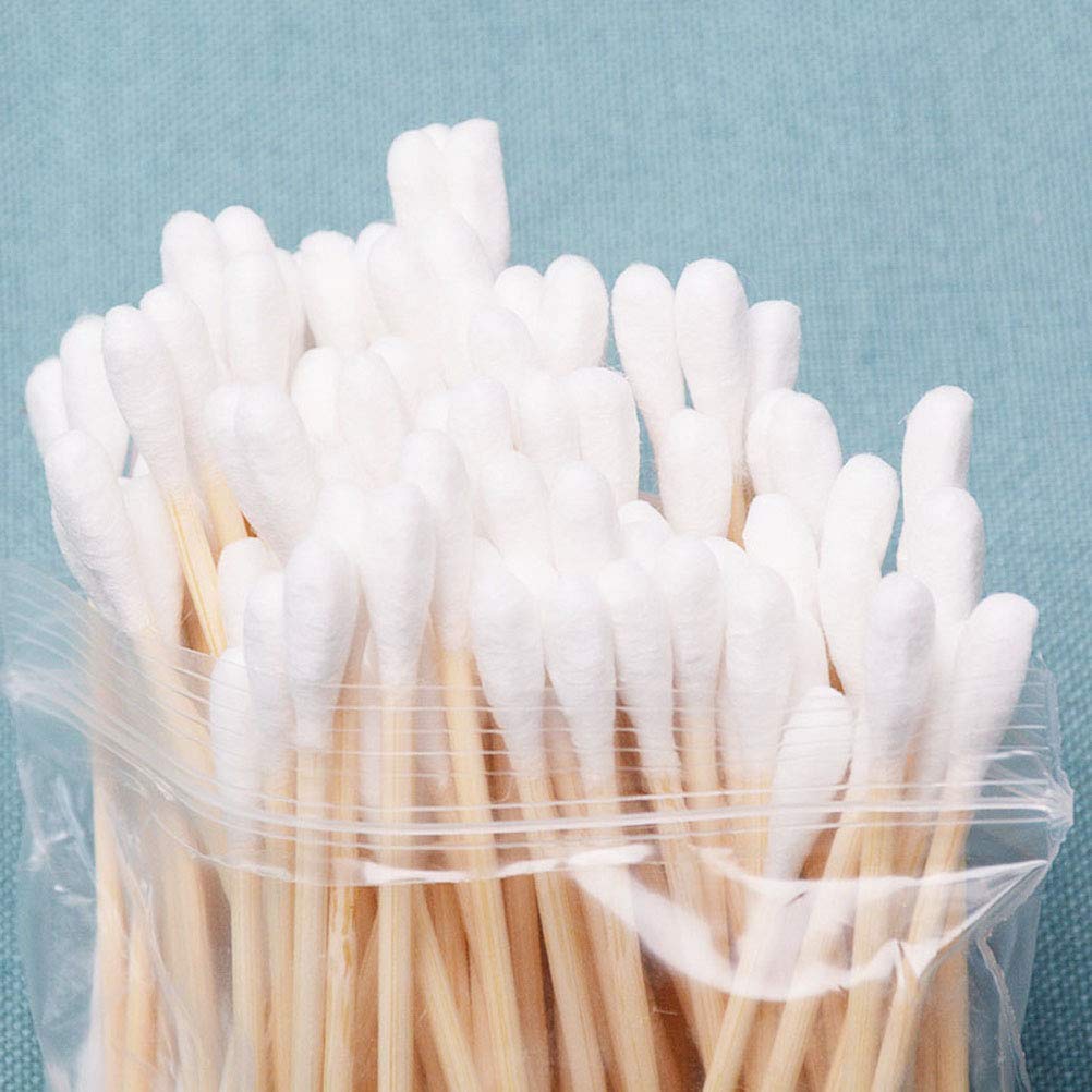 RIKWOG cotton swabs with soft head for makeup removal and cosmetic application