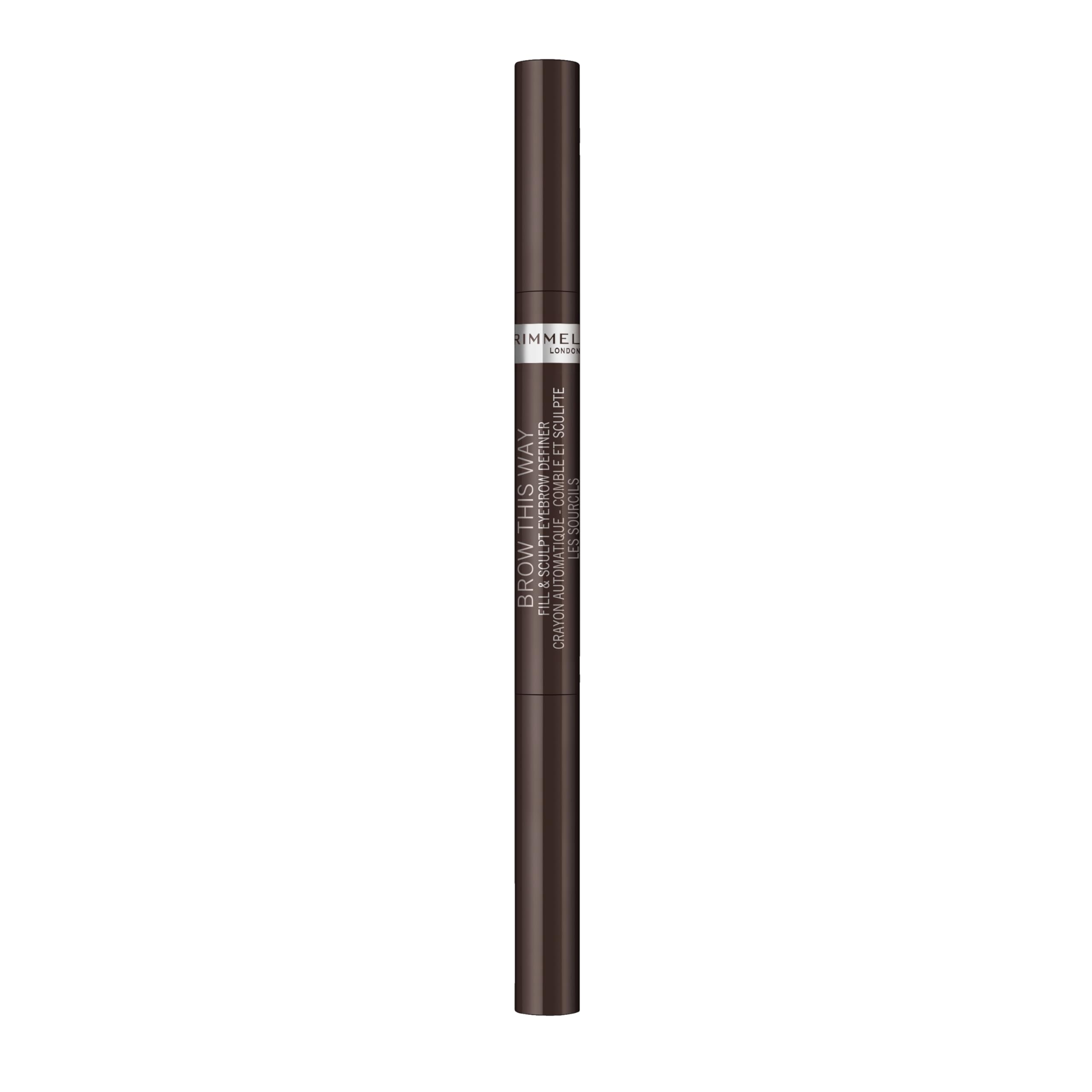 Rimmel Brow This Way, delineador de cejas de doble extremo para definición precisa y rápida.