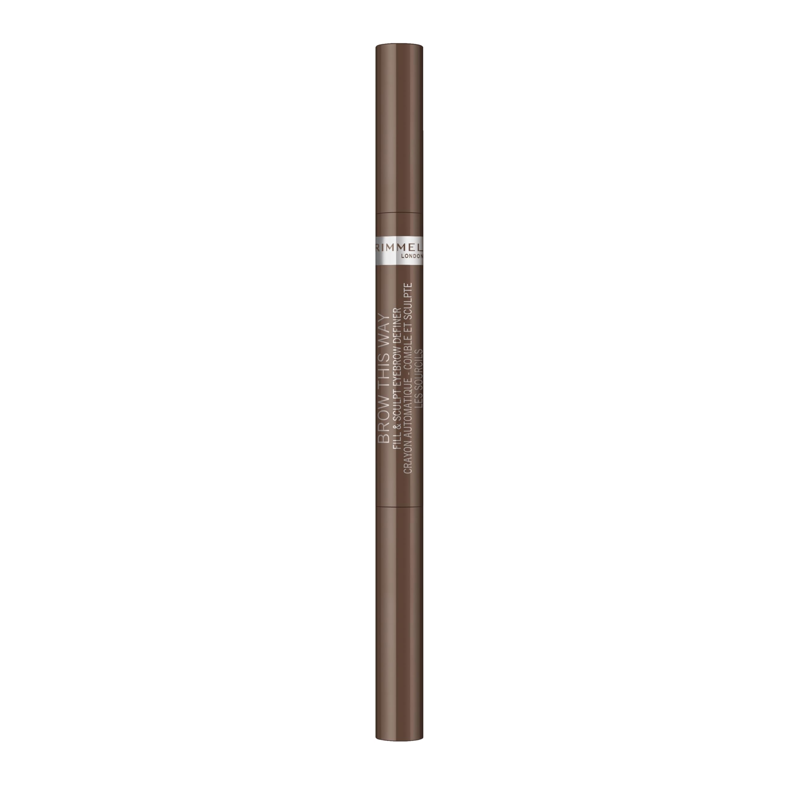 Rimmel Brow This Way: punta triangular para rellenar y definir cejas con precisión.