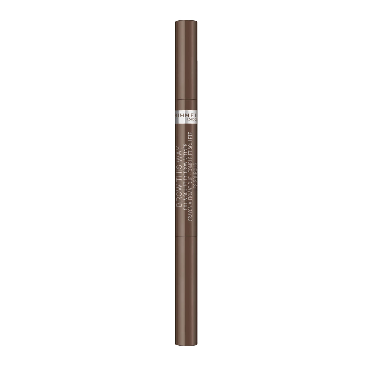 Rimmel Brow This Way: punta triangular para rellenar y definir cejas con precisión.