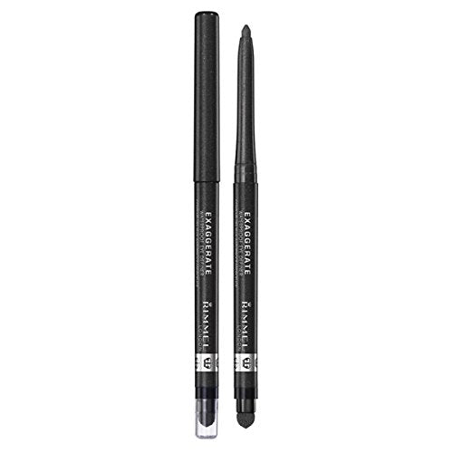 Rimmel Exaggerate packaging display highlighting quick, on-the-go eye definition.