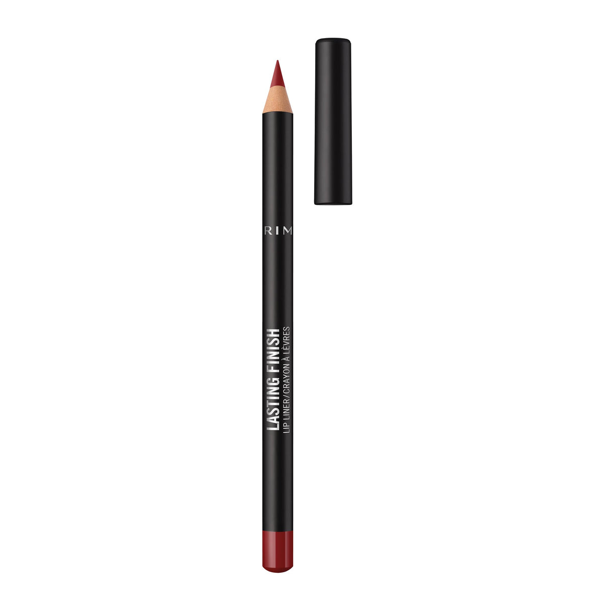 Rimmel Lasting Finish 8HR lip liner Bitten Red close-up shows smooth, precise application