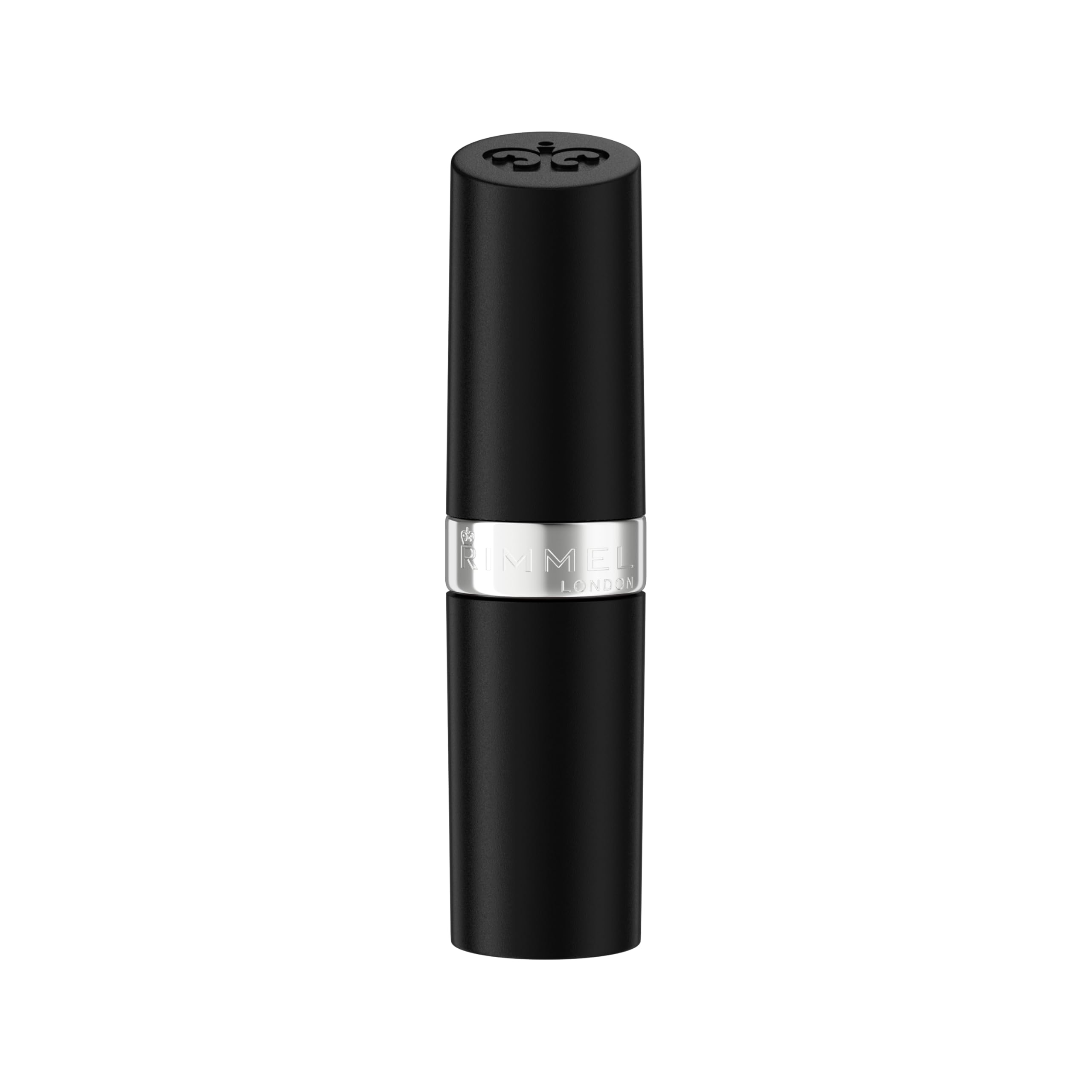 Rimmel Lasting Finish Lipstick 8-hour color on lips for all-day confidence.