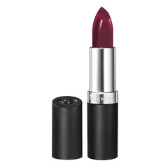 Rimmel Lasting Finish Lipstick close-up application shows rich color and smooth glide.