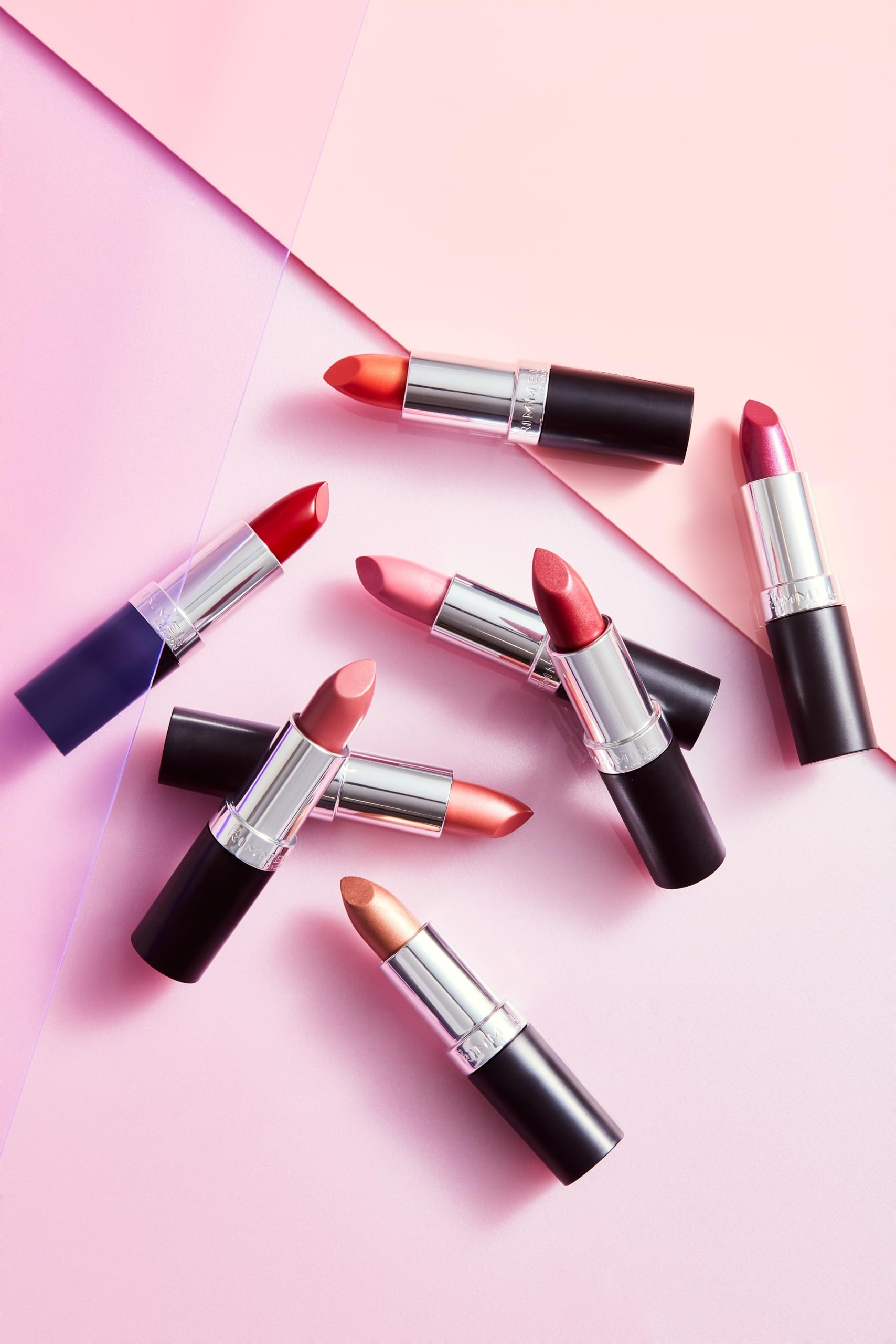 Rimmel Lasting Finish Lipstick Candy color options for everyday looks.