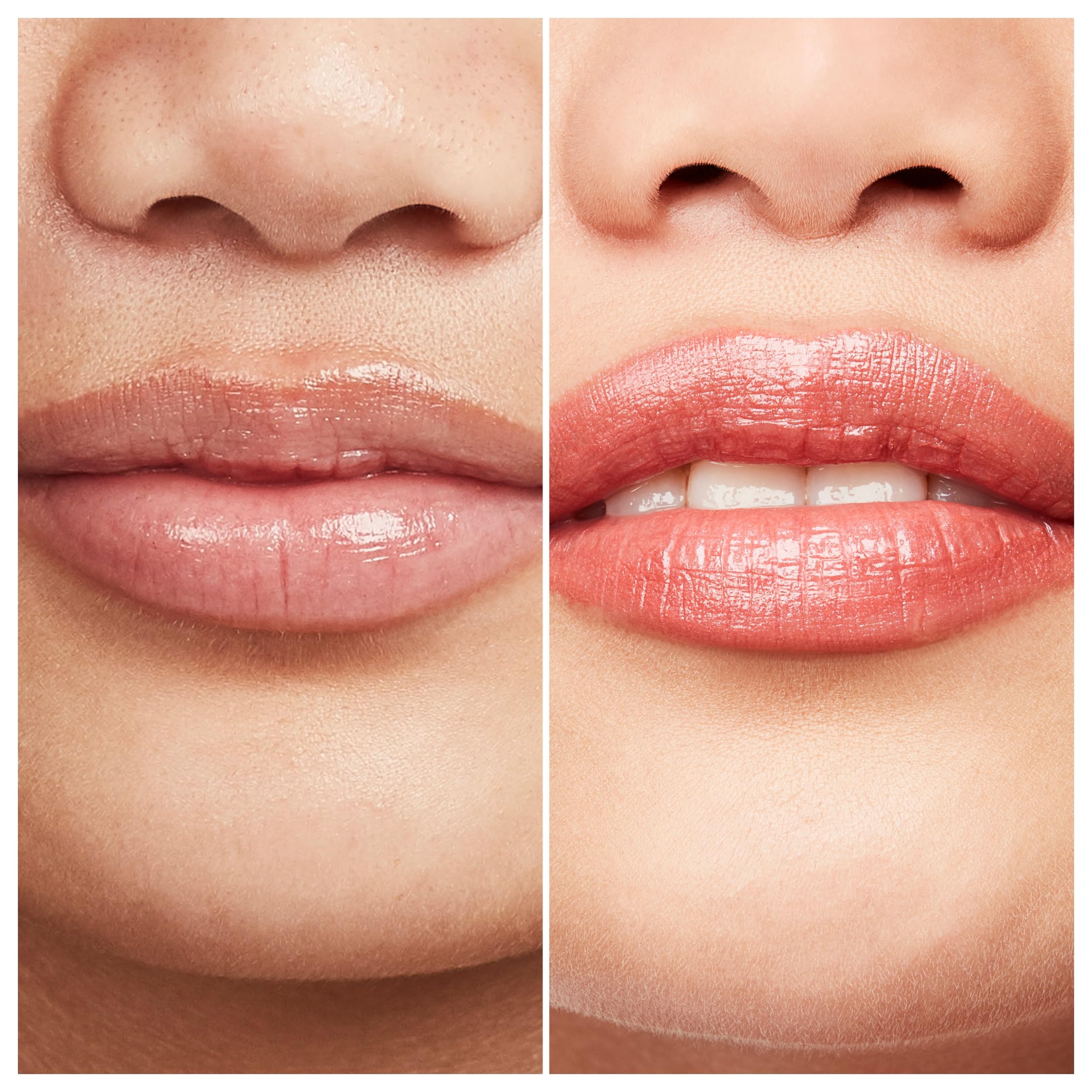 Rimmel Lasting Finish Lipstick Candy on lips, rich satin finish.
