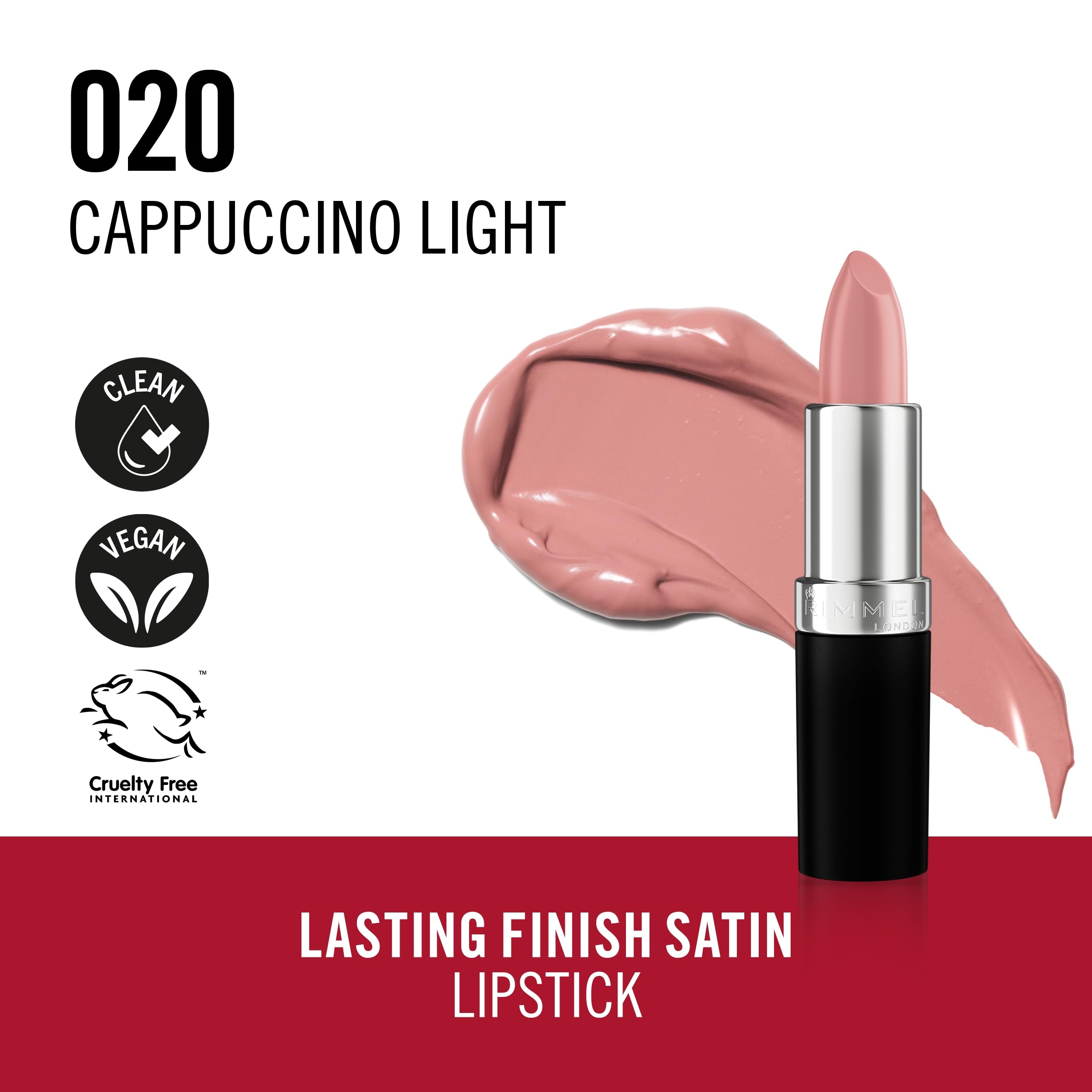 Rimmel lipstick application close-up highlights creamy texture for effortless layering