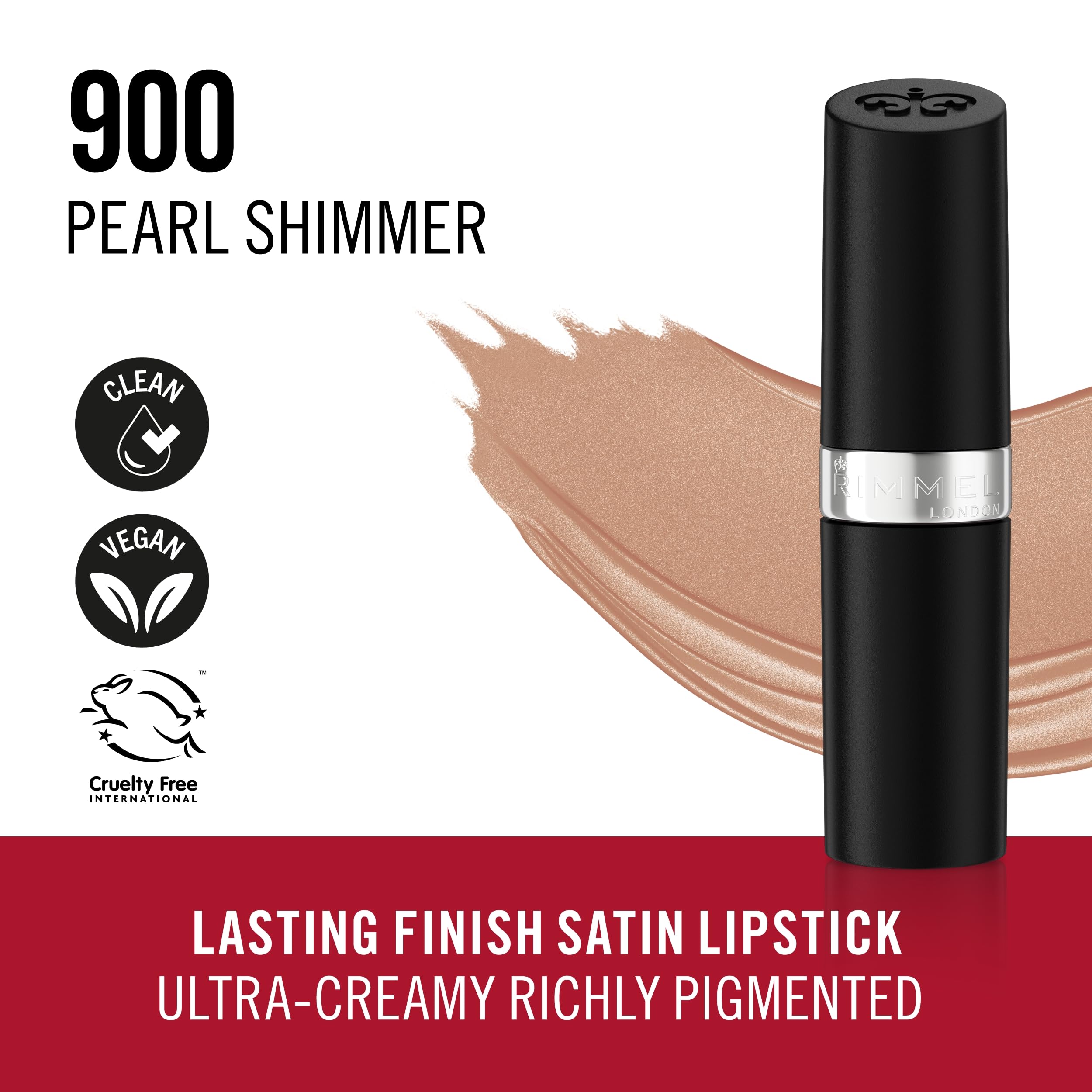 Rimmel Pearl Shimmer creamy texture demo shows seamless blending and smooth color payoff.