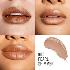 Rimmel Pearl Shimmer swatches reveal soft-glow pigments for versatile daytime or evening looks.