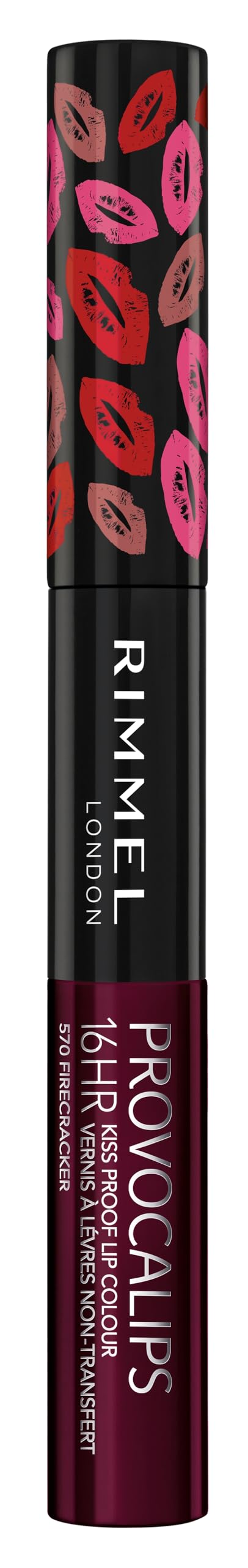 Rimmel Provocalips glossy finish adds bright color to lips.