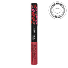 Rimmel Provocalips Heart Breaker swatches on arm with glossy finish