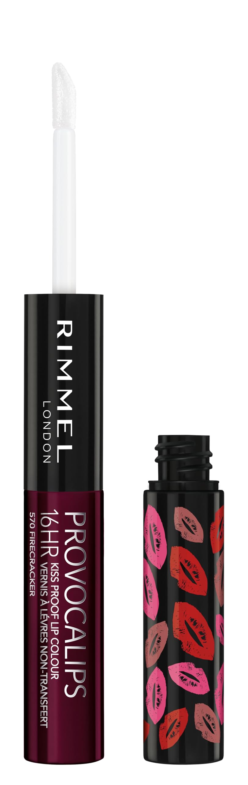 Rimmel Provocalips two-step application demonstrates easy color lock.