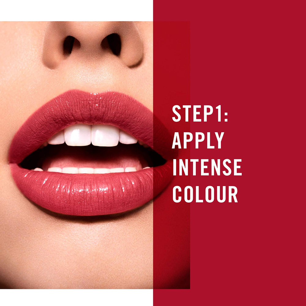 Rimmel Provocalips two-step application demonstrates easy color and lock system