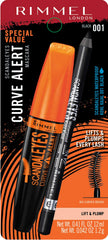 Rimmel ScandalEyes Curve Alert demonstrates Deny-Gravity lift on lashes.