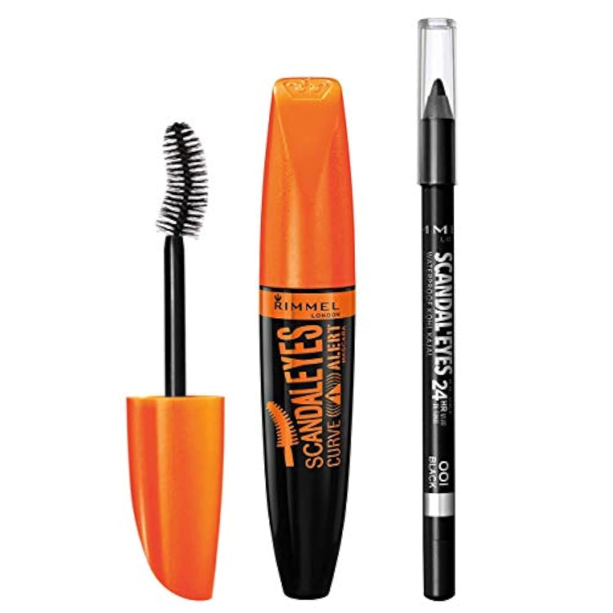 Rimmel ScandalEyes Curve Alert mascara brush delivers full lash lift and volume.