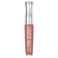Rimmel Stay Glossy lip gloss bottle with sleek shine for everyday wear.
