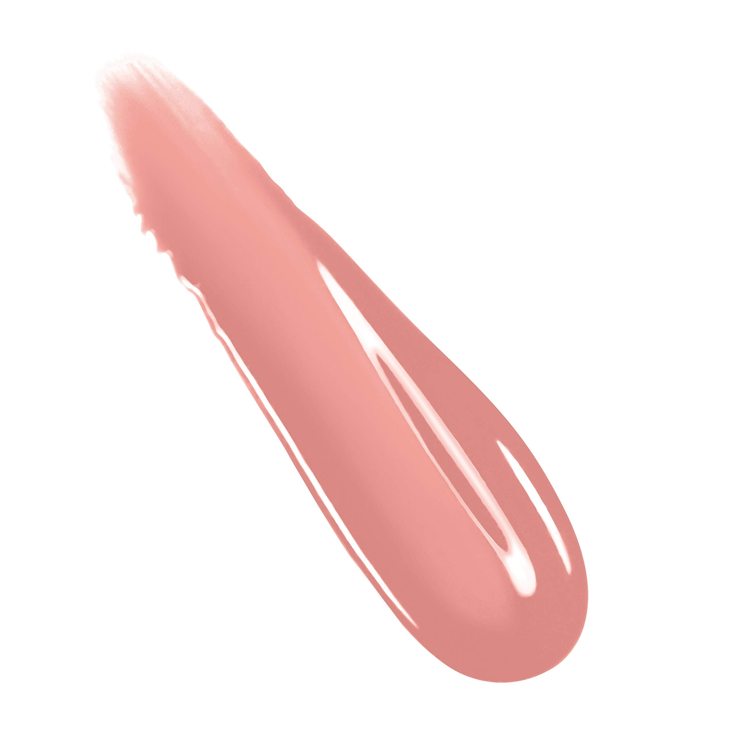Rimmel Stay Glossy lip gloss swatches on lips with vibrant color and shine.