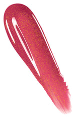 Rimmel Stay Glossy on-lip swatch shows vibrant color and shine