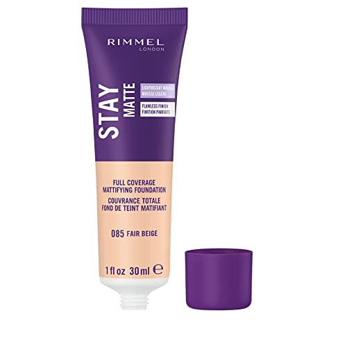 Rimmel Stay Matte texture close-up shows airy mousse for weightless coverage.