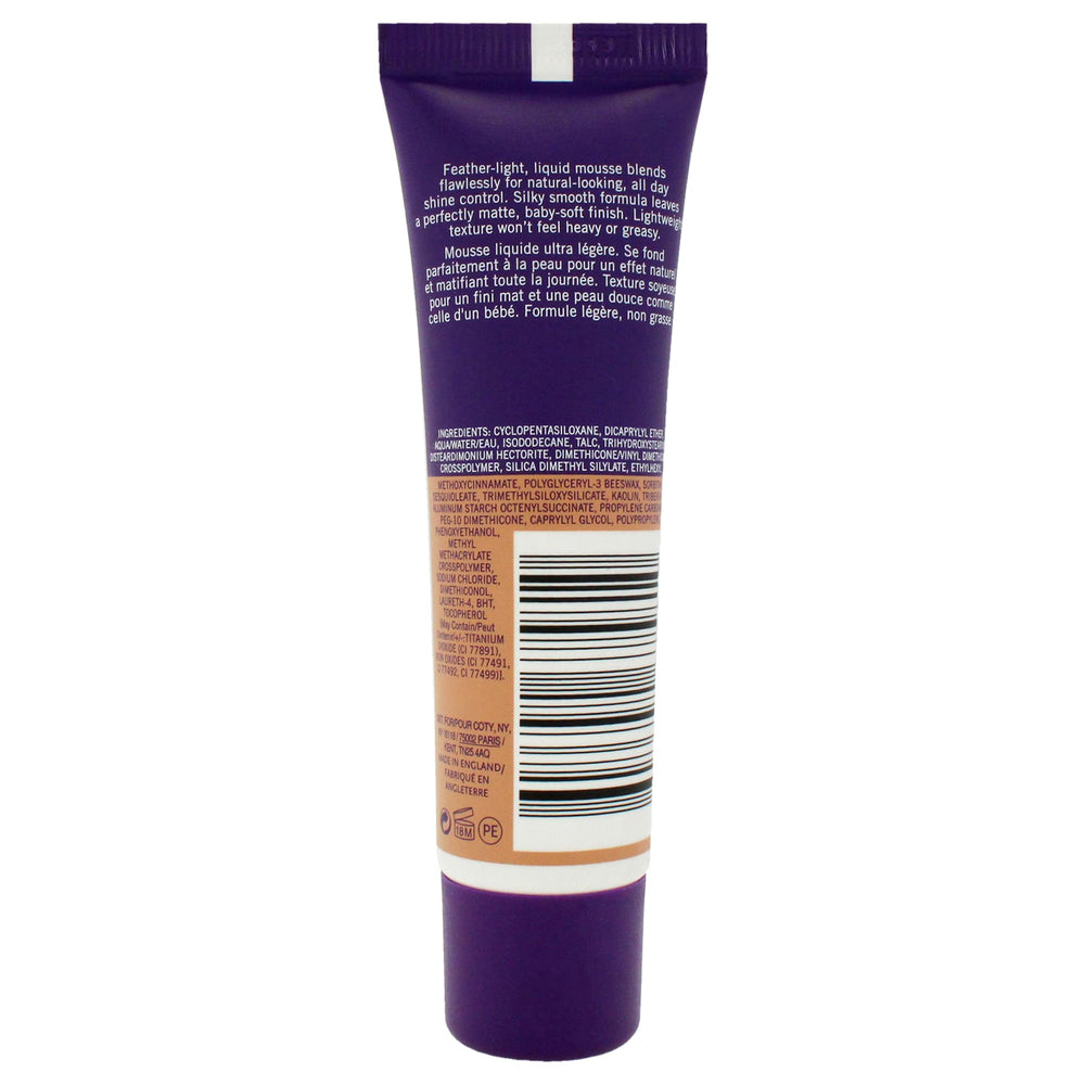 Rimmel Stay Matte mousse texture highlights breathable, weightless coverage for oily skin.