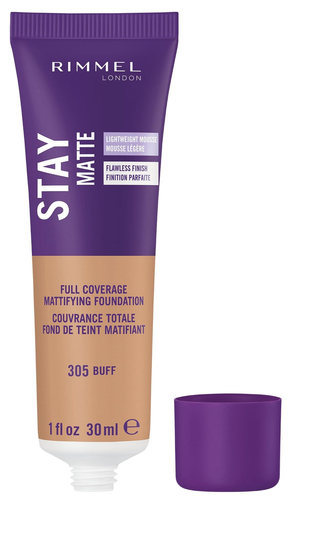 Rimmel Stay Matte Liquid Mousse airy mousse texture conveys lightweight everyday wear.
