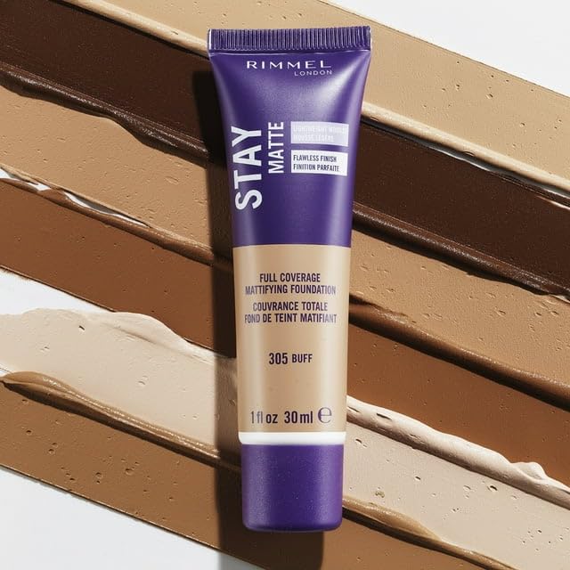 Rimmel Stay Matte Liquid Mousse oil-free formula supports oil-control makeup days.