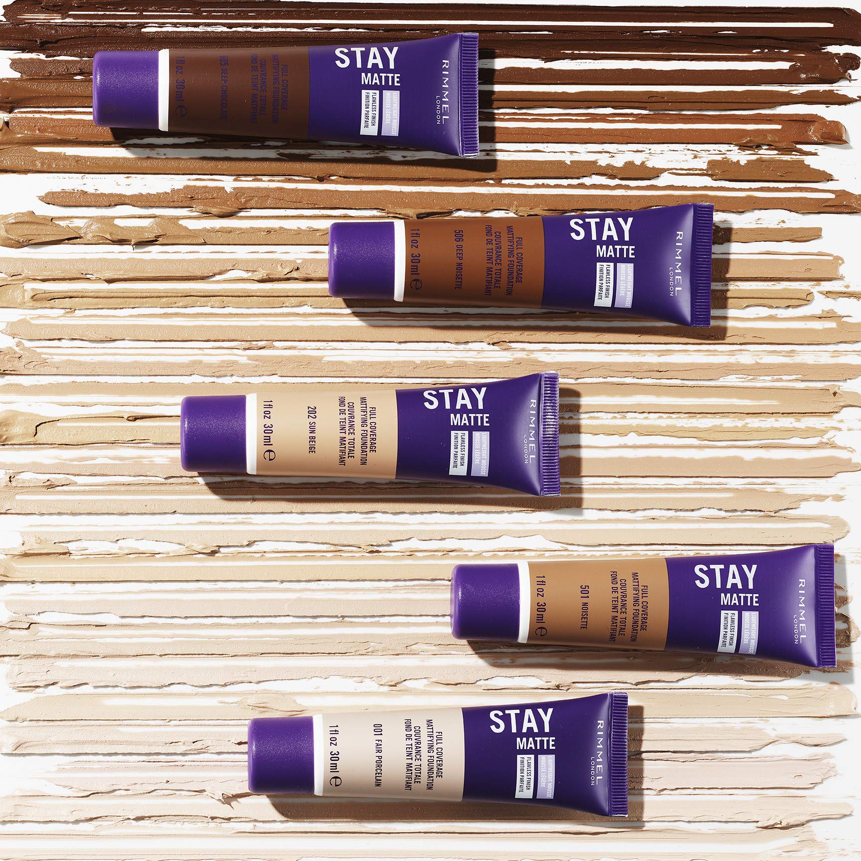 Rimmel Stay Matte Liquid Mousse application on skin for balanced, matte complexion.