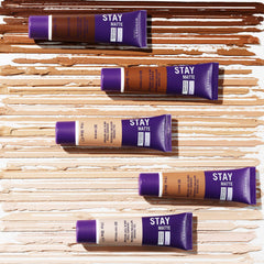 Rimmel Stay Matte application on fingertips for smooth coverage