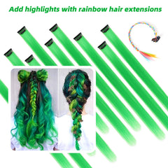 Rinbool long straight synthetic fibers that blend with natural hair for a seamless look.