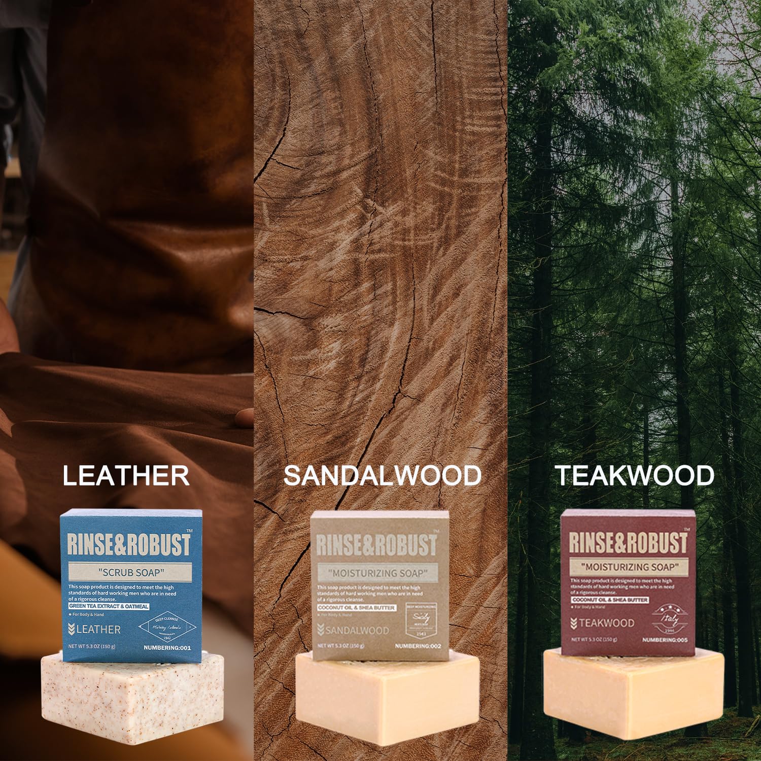 Rinse & Robust textura exfoliante; partículas finas para exfoliar suavemente.