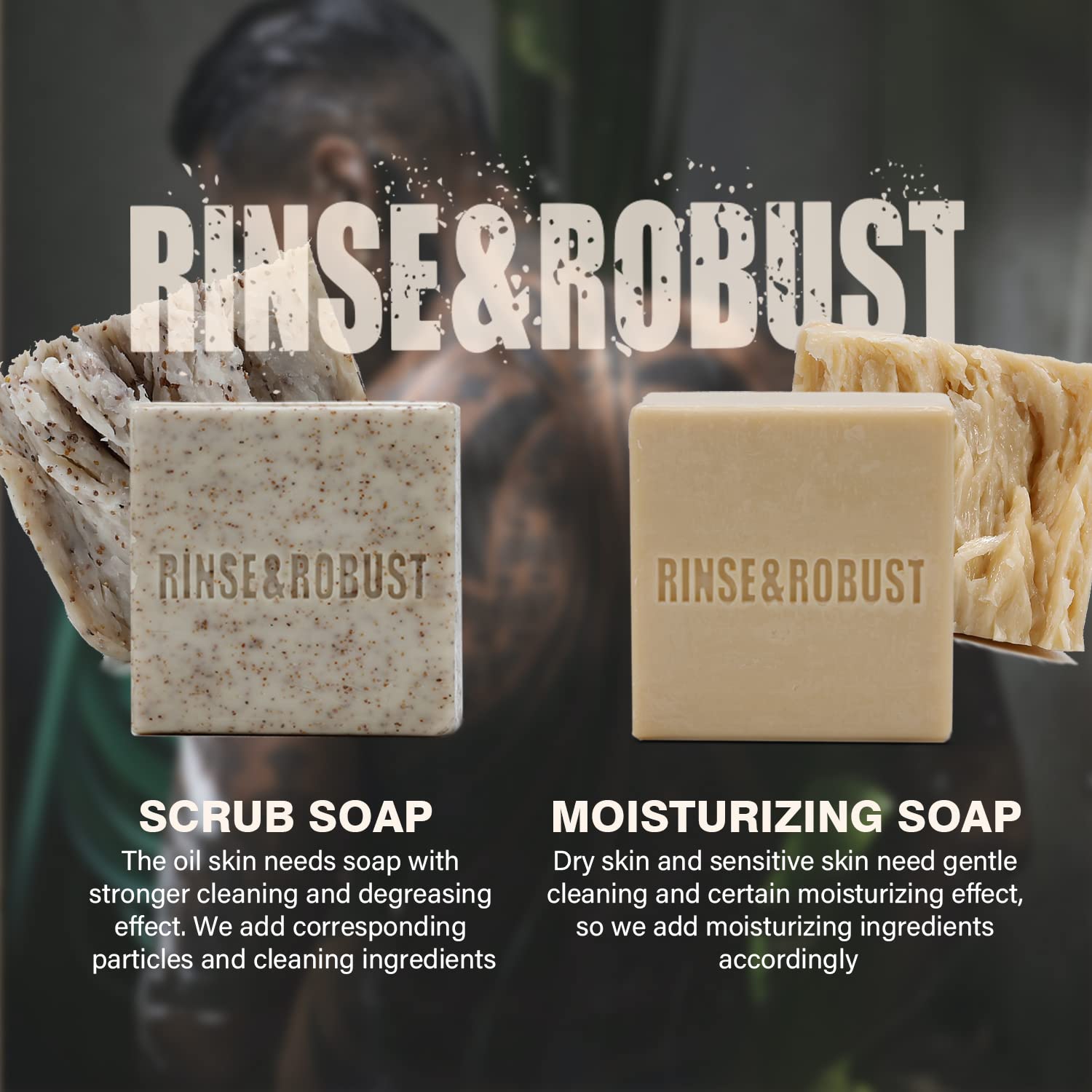 Rinse & Robust barra viaje, tamaño compacto para viajar.