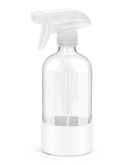 Rionisor 16oz glass spray bottle with silicone sleeve protects glass and reduces slipping during use.