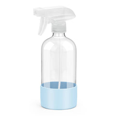 Rionisor blue glass spray bottle ready for versatile cleaning and fragrance use