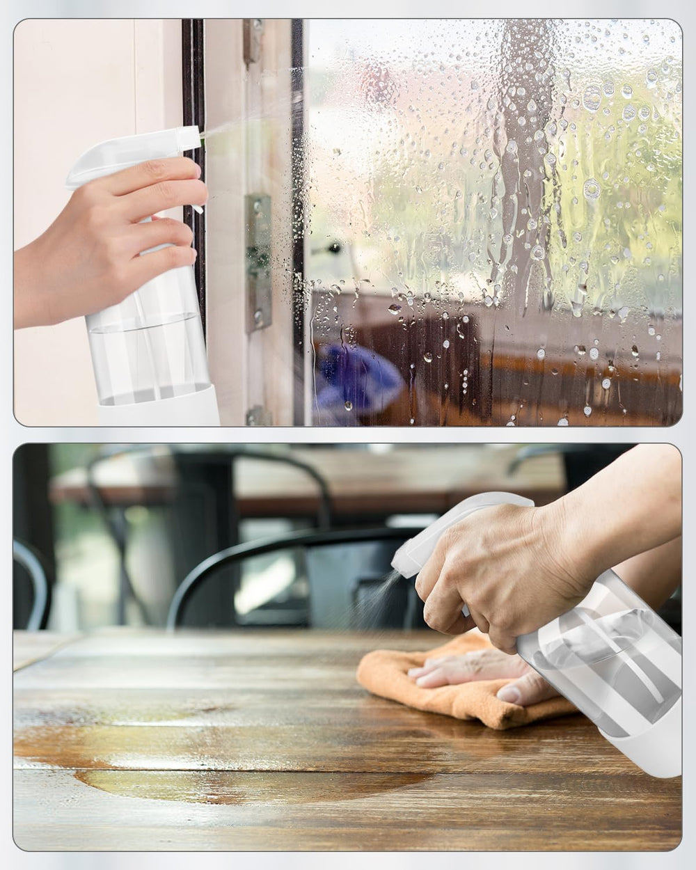 Rionisor silicone sleeve protects the bottle and provides a non-slip grip during spraying.