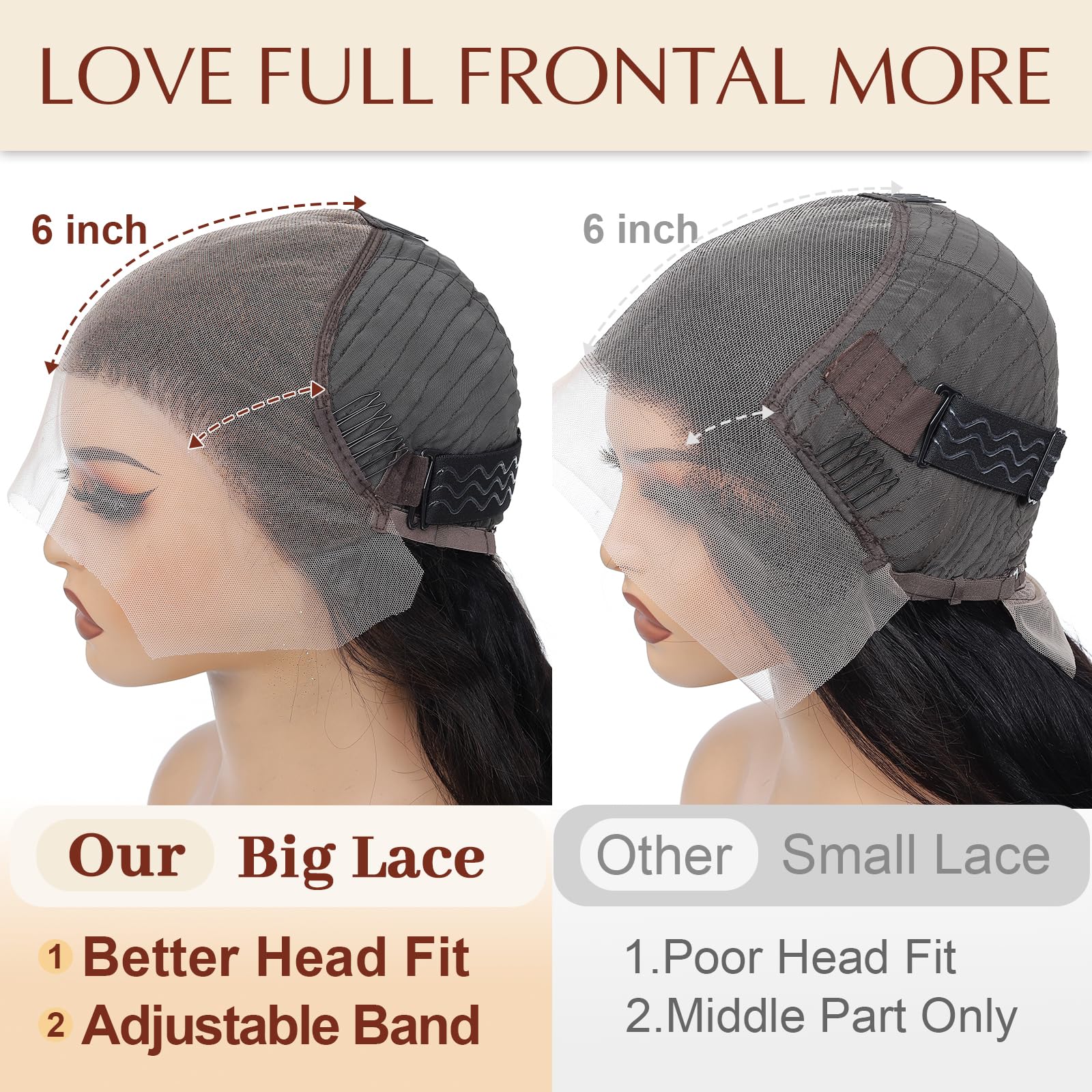 RISBERT pre-plucked wig with baby hairs for a ready-to-wear natural hairline.