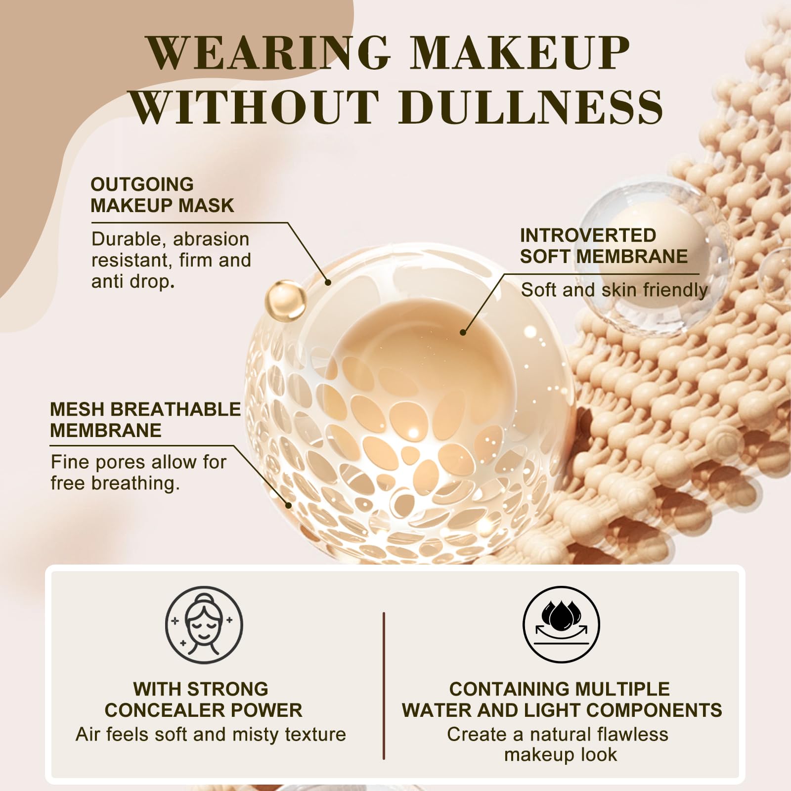 Rise Luxus Ultrablend waterproof formula resists sweat and humidity.