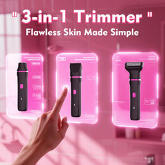 Risina bikini trimmer on recharge dock for easy charging.
