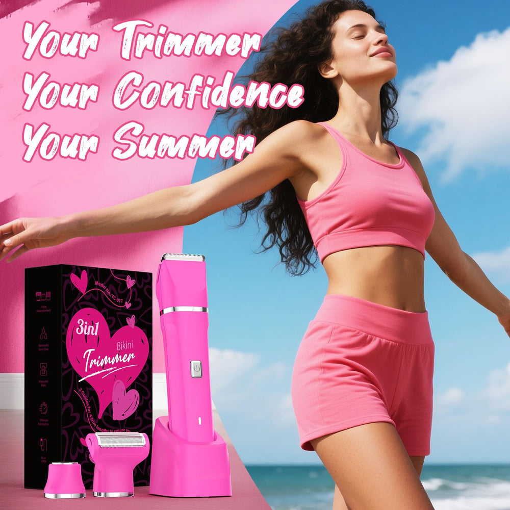 Risina Bikini Trimmer rechargeable USB for cordless convenience.