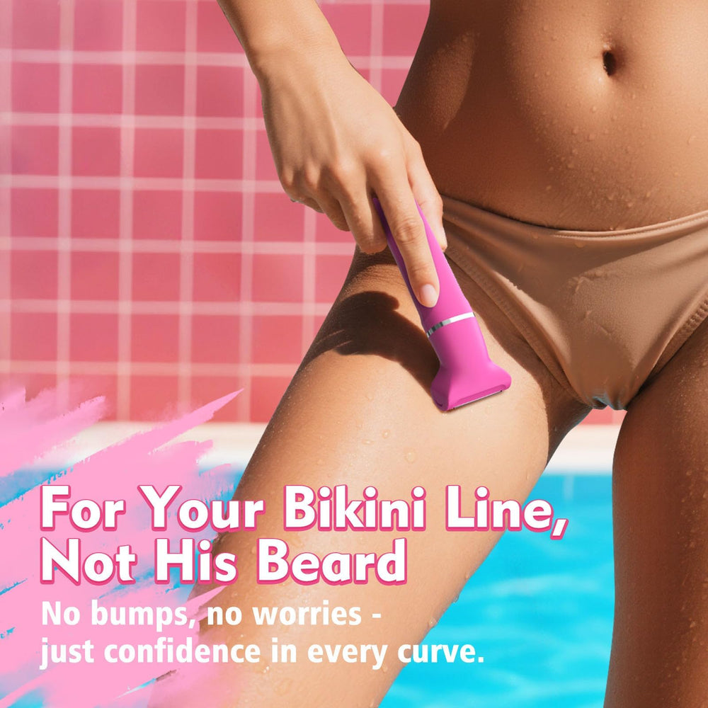 Risina Bikini Trimmer round head for precise lip and chin edging.