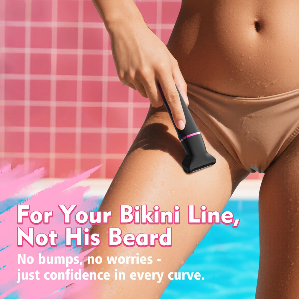Risina bikini trimmer used in shower with waterproof design.