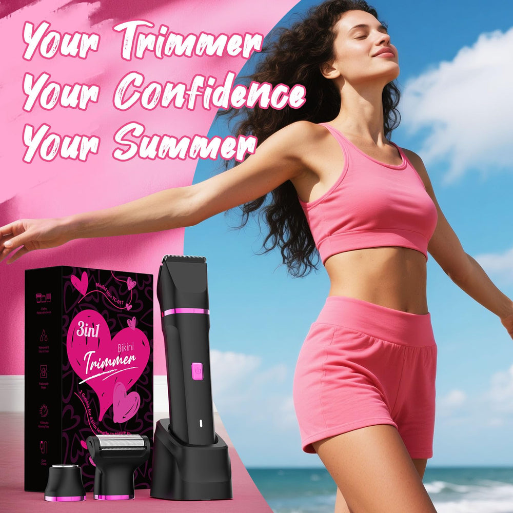 Risina bikini trimmer travel-friendly cordless design for on-the-go grooming.