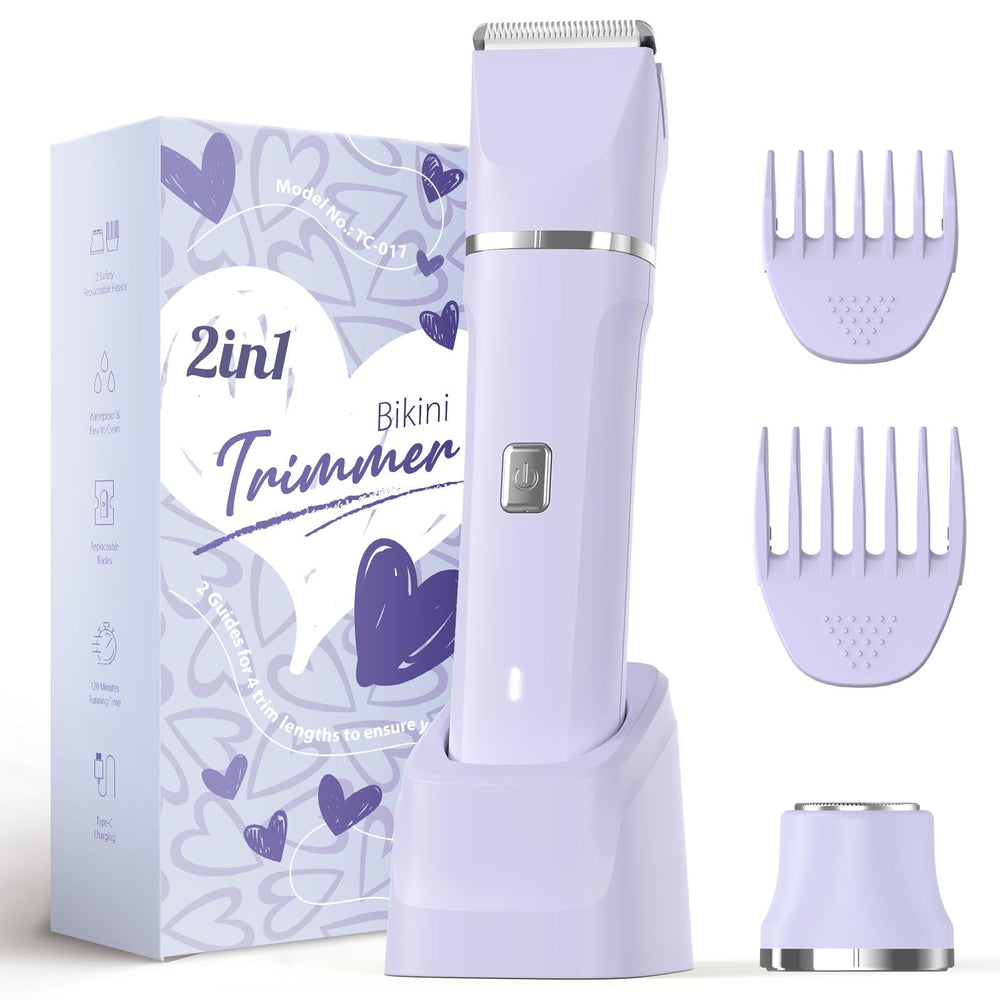 Risina bikini trimmer with two heads for precise body grooming