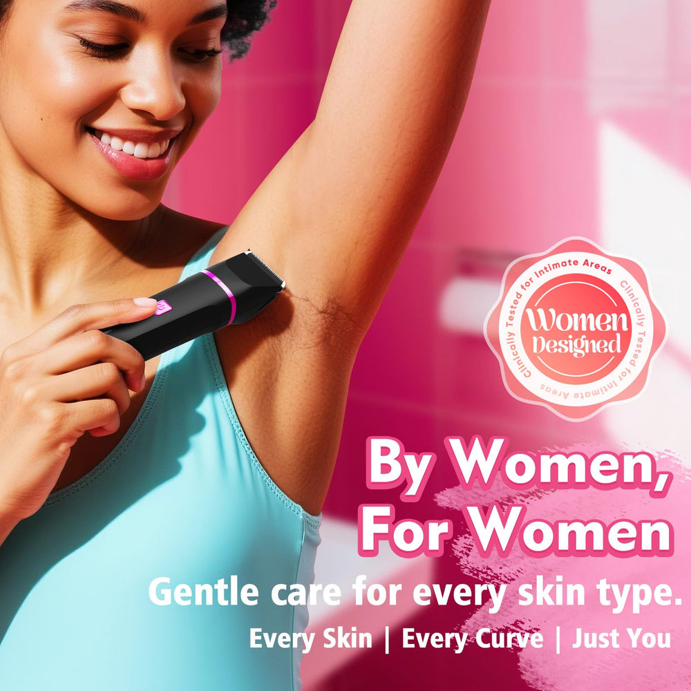 Risina bikini trimmer for underarm use, safe and gentle.