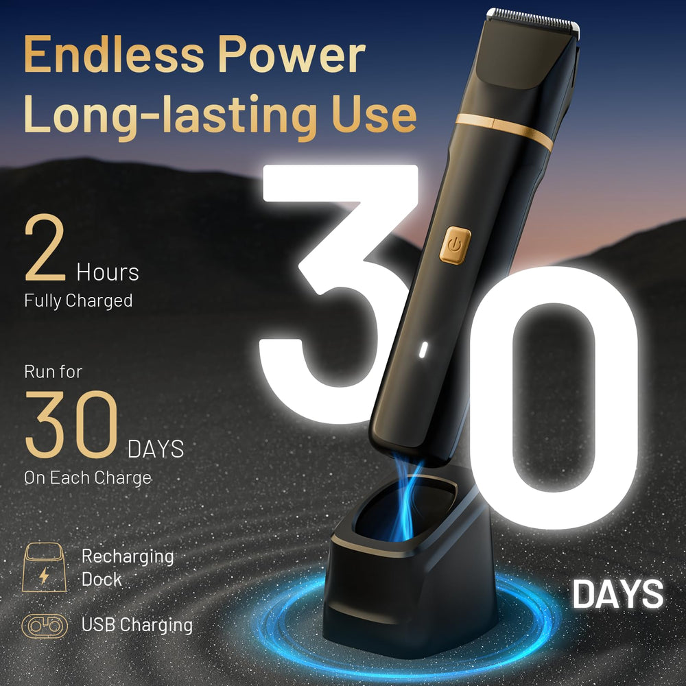 Risina charging dock supports cordless grooming with quick top-up