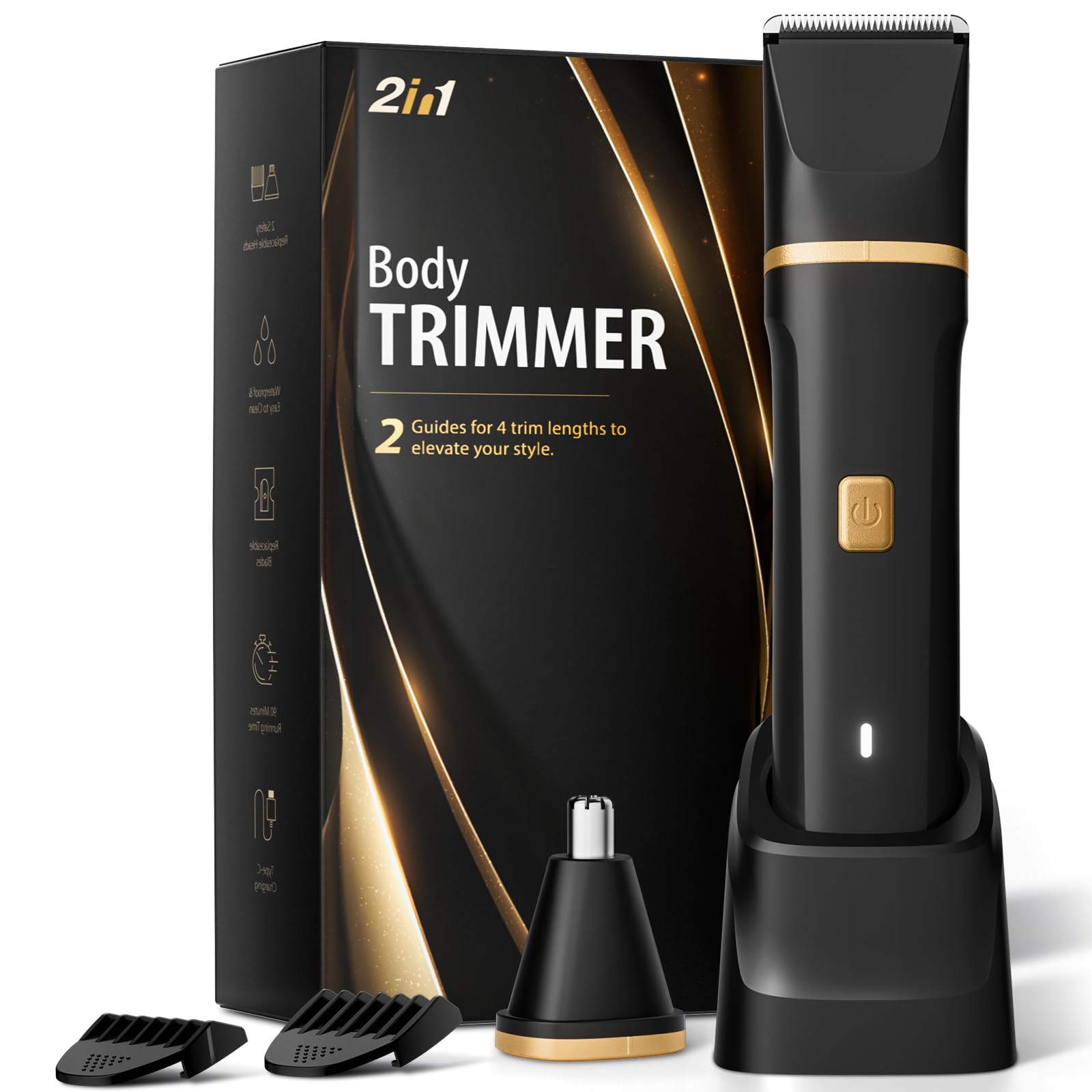 Risina electric body trimmer for precise body grooming and beard shaping