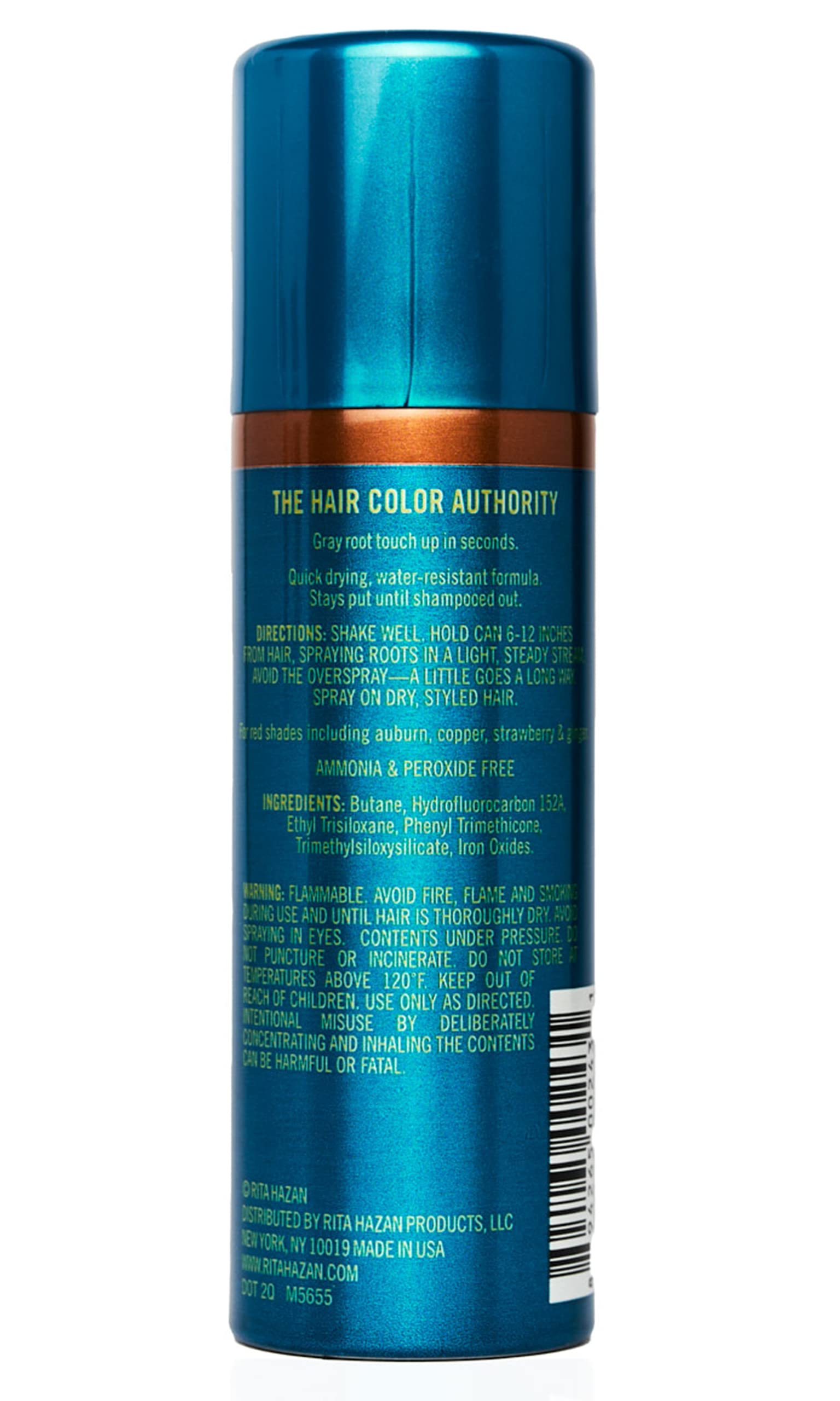 Rita Hazan product nozzle enables precise, targeted root touch-ups.